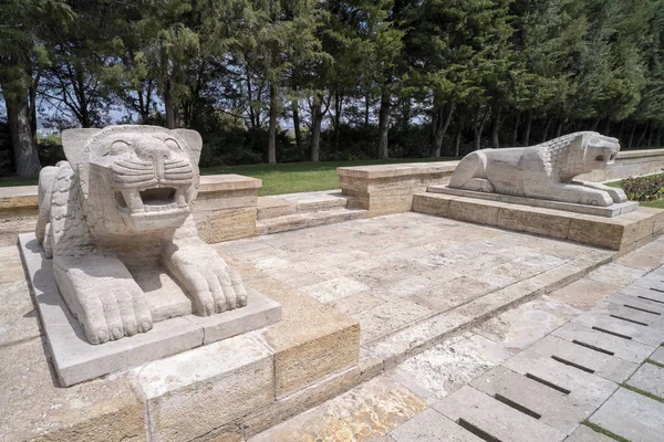 Löwenstatuen Anitkabir Ankara Truthahn — Stockfoto