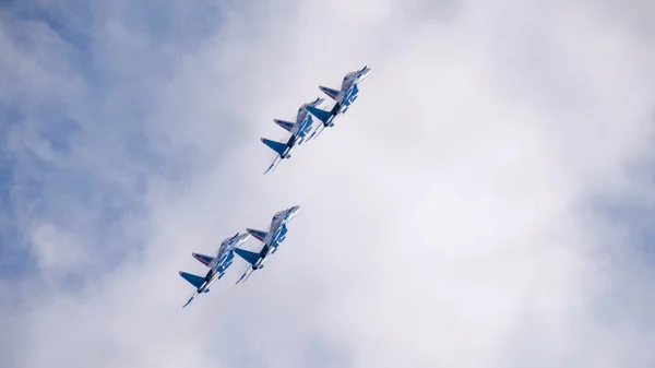 Istanbul Turquia Septembro 2019 Equipe Demonstração Aeróbica Cavaleiros Russos Com — Fotografia de Stock