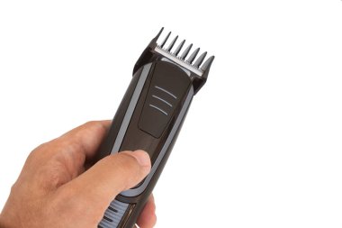 Beyaz arka planda izole edilmiş Erkek El Tıraşı Tıraşı
