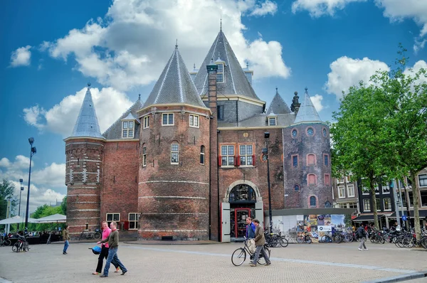 Amsterdam Nederländerna Juli 2012 Exteriör Shot Oude Kerk Gamla Kyrkan — Stockfoto