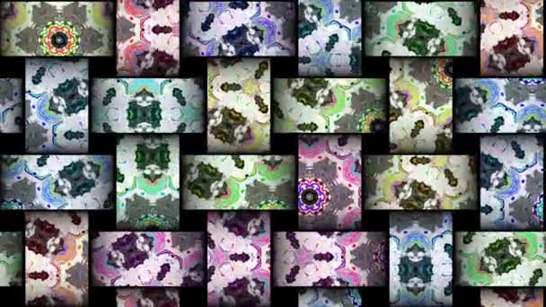 Mosaico Kaleidoscopic Sem Costura Loop — Vídeo de Stock