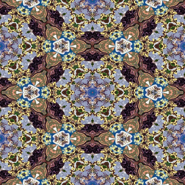 Spot Kaleidoscopic Seamless Generated Hires Texture Background — Stock Photo, Image