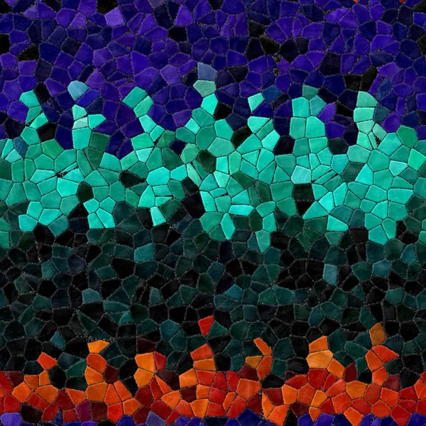 Glass Mosaic Kaleidoscopic Seamless Generated Hires Texture Background — Stock Photo, Image