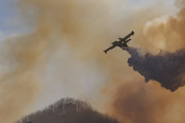 canadair yangın tepelerde eylem