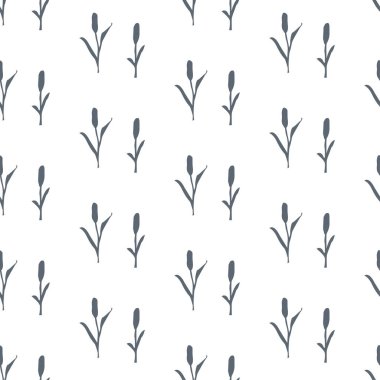 Reed Çiçeksiz Düzen, Arka plan. Vektör illüstrasyonu 