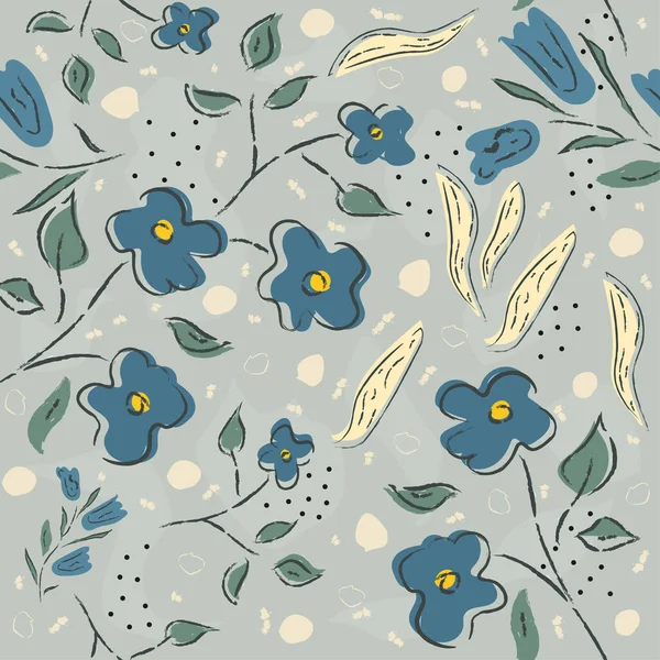 Motif Floral Sans Couture Fond Illustration Vectorielle — Image vectorielle