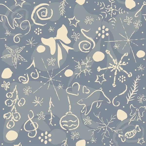 Natale Natale Pattern Sfondo Con Fiocchi Neve — Vettoriale Stock