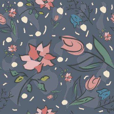 Çiçeksiz desen, arka plan. Vektör illüstrasyonu 