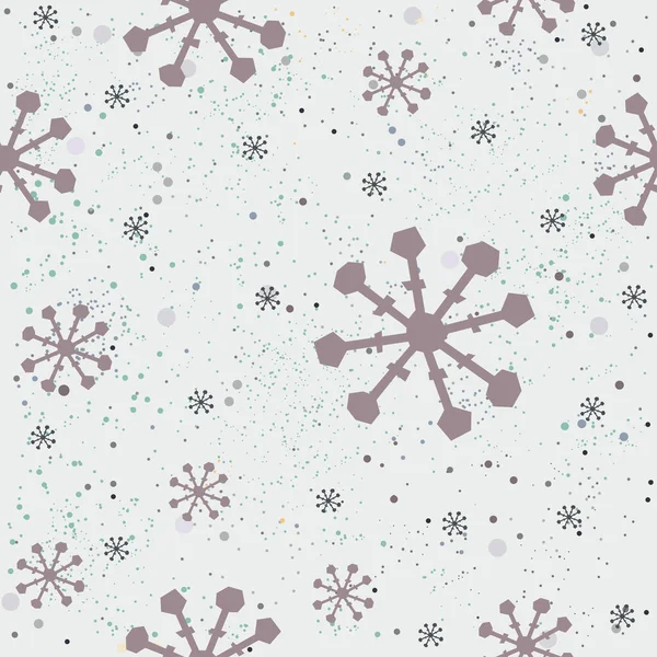 Natale Pattern Vacanza Sfondo Con Neve — Vettoriale Stock