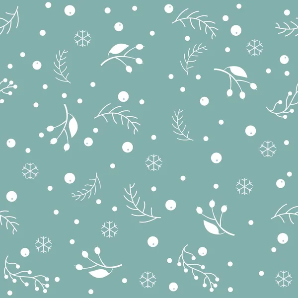 Бесшовный Зимний Узор Веселая Рождественская Текстура — стоковый вектор