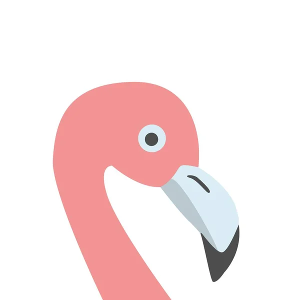 Rosa Flamingohuvud Retro Style Blå Bakgrund — Stock vektor