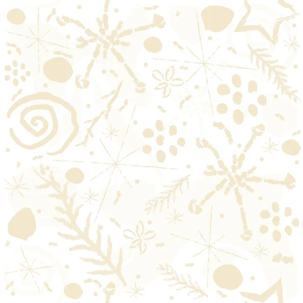 かわいい手描きの冬のパターン シームレスなパターン ベクターイラスト — ストックベクタ