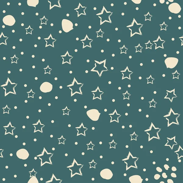 Sömlös Abstrakt Bakgrund Med Stjärnor — Stock vektor
