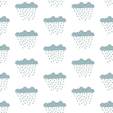 Yağmur damlalarıyla kusursuz bulut deseni