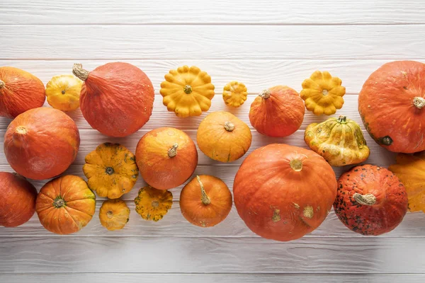 beyaz ahşap yüzeyüzerinde taze toplanmış kabları 