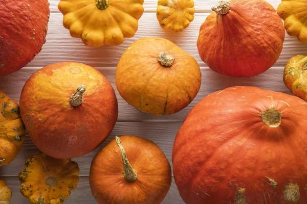 beyaz ahşap yüzeyüzerinde taze toplanmış kabları 