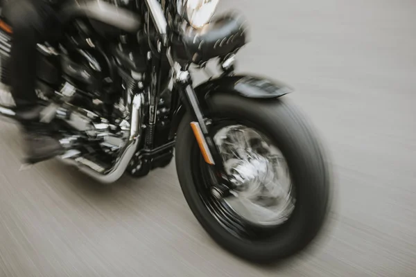 Moto Américaine Détail Rapproché Avec Effet Mouvement Flou — Photo