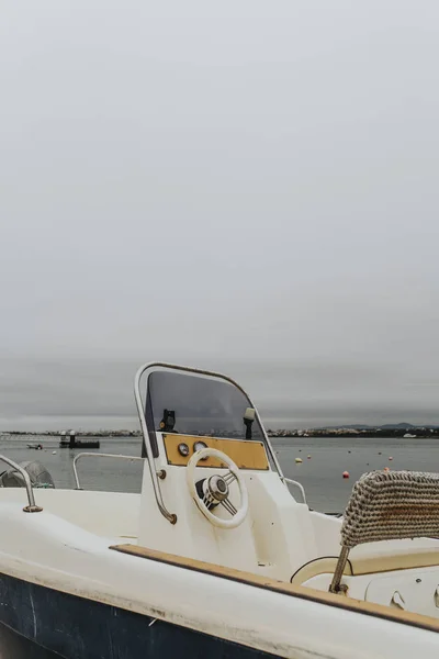 Old boat dashboard in Armona Island, Portugal.