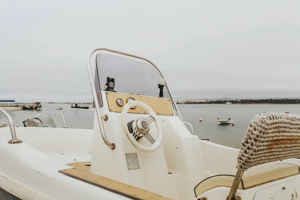 Old boat dashboard in Armona Island, Portugal.