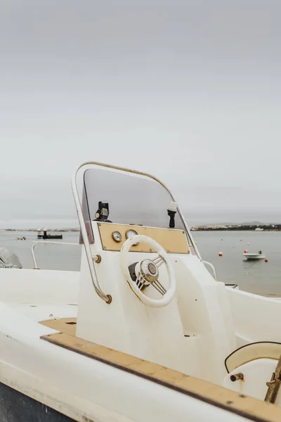 Old boat dashboard in Armona Island, Portugal.