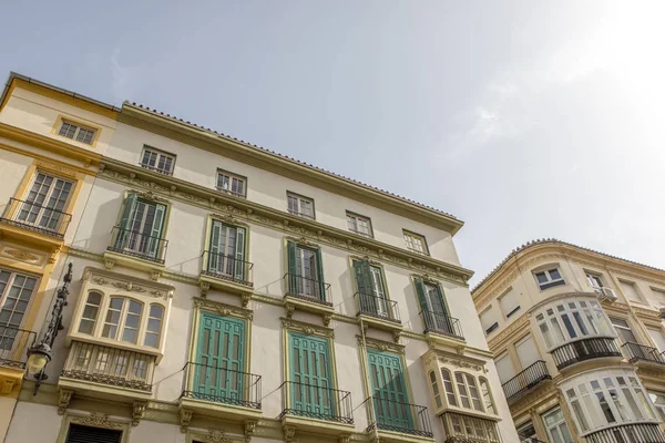 Arkitektur Och Byggnader Från Xix Talet Gatan Larios Malaga Spanien — Stockfoto