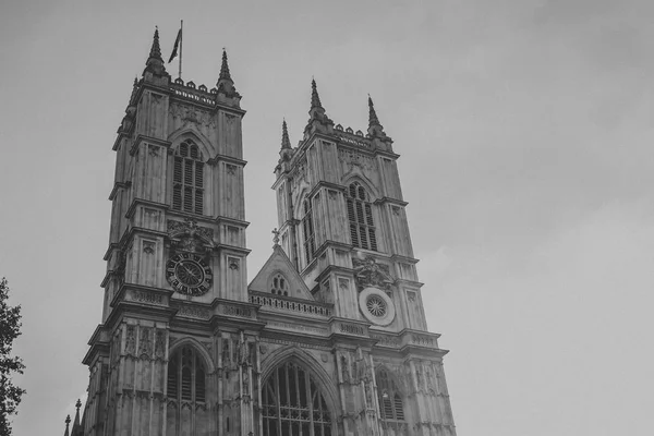 Västfasaden Westminster Abbey London England — Stockfoto