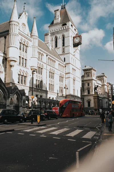 Londres Englândia Outubro 2018 Fachada Royal Courts Justice Strand Street — Fotografia de Stock