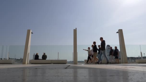 Málaga España Febrero 2019 Movimiento Muy Lento Personas Caminando Por — Vídeos de Stock