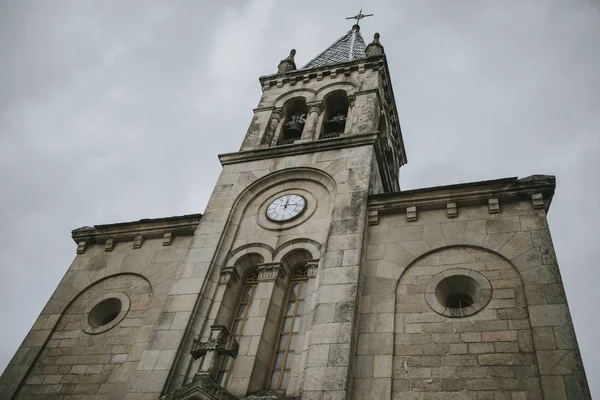 Igreja Santa Marina Aldeia Sarria Galiza Espanha — Fotografia de Stock