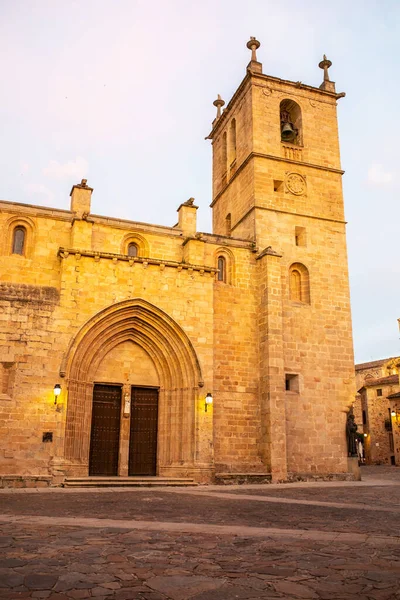 Fachada Catedral Santa Maria Plaza Santa Maria Casco Antiguo Cáceres — Foto de Stock