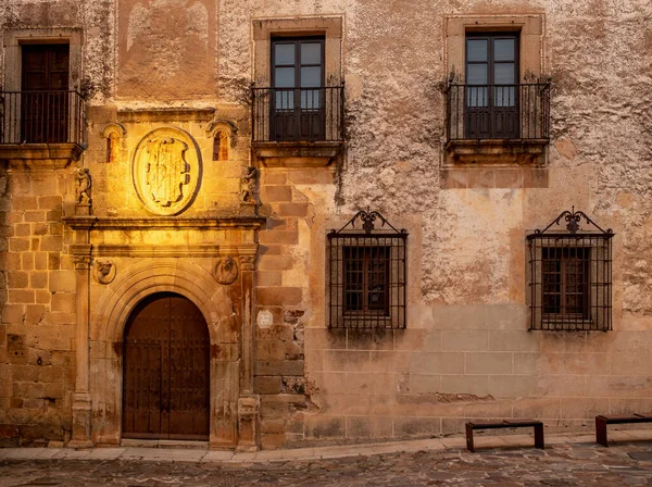 Hernando Ovando Palace Historickém Městě Caceres Extremadura Španělsko — Stock fotografie