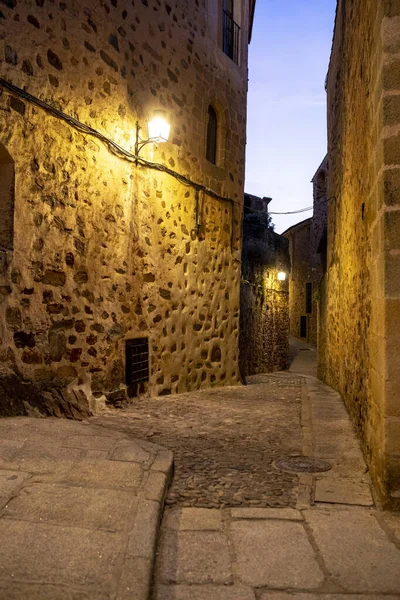 Encantador Rincón Ciudad Vieja Cáceres España — Foto de Stock