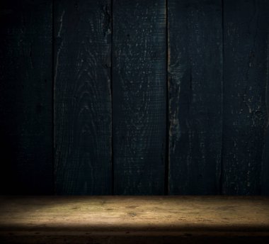 fıçının arka planı ve aşınmış eski ahşap masa