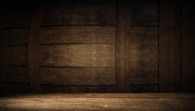 ahşap Pano tablo alan buğday günbatımı ışığı önünde. Ürün görüntü montaj için hazır