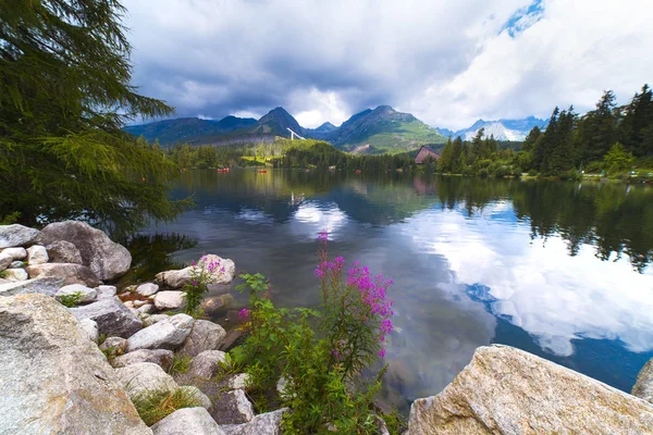 Berglandschap Lake Bergketen Grote Panorama Altaj — Stockfoto