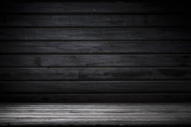 döşeme zemin ve tuğla duvar arka planı karanlık oda