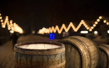 Işık noktaları ve bokeh ile Noel arkaplanı