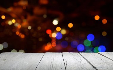 Işık noktaları ve bokeh ile Noel arkaplanı