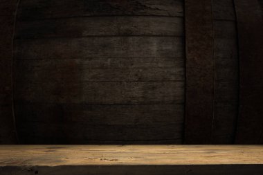 arka plan varil ve ahşap aşınmış eski tablo