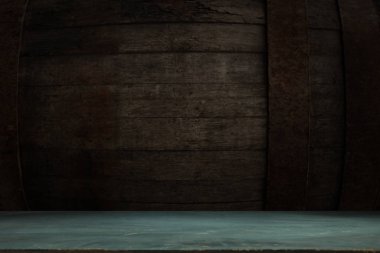 arka plan varil ve ahşap aşınmış eski tablo