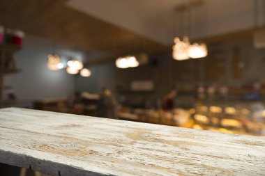 bulanık arka planını bar ve koyu kahverengi Resepsiyon alanı retro ahşap