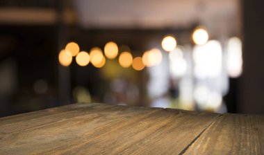 bulanık arka planını bar ve koyu kahverengi Resepsiyon alanı retro ahşap