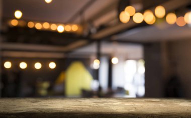 bulanık arka planını bar ve koyu kahverengi Resepsiyon alanı retro ahşap