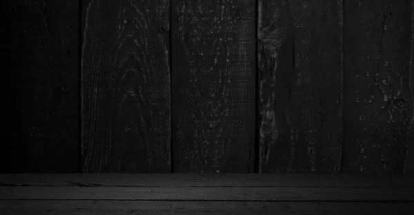 Piso de cemento en habitación oscura con luz de punto. fondo negro . — Foto de Stock