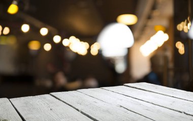 bulanık arka planını bar ve koyu kahverengi Resepsiyon alanı retro ahşap