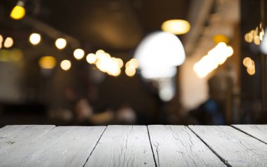 bulanık arka planını bar ve koyu kahverengi Resepsiyon alanı retro ahşap