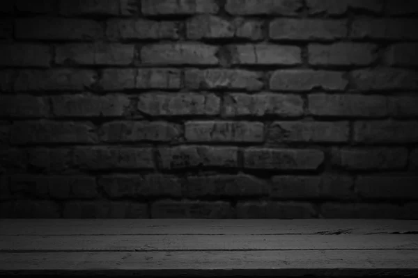 Cement floor in dark room with spot light. black background. — Stock Photo, Image