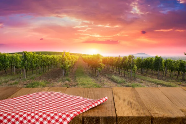 Frühling Landschaft Der Grünen Toskana Und Tisch Ort Textur — Stockfoto