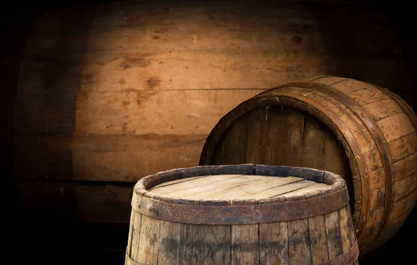 Wooden Barrel Table Textured Background — Stock Photo, Image