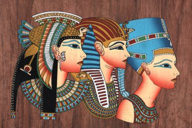 Mısırlı papirüs resmi yarı tanrılar ve paroahları betimliyor. 